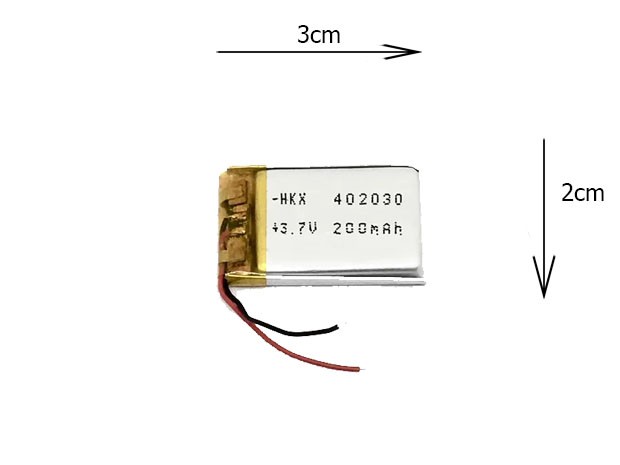 &uu  BATERIA AURICULAR DRON PARLANTE 3.7V 200MHA 402030